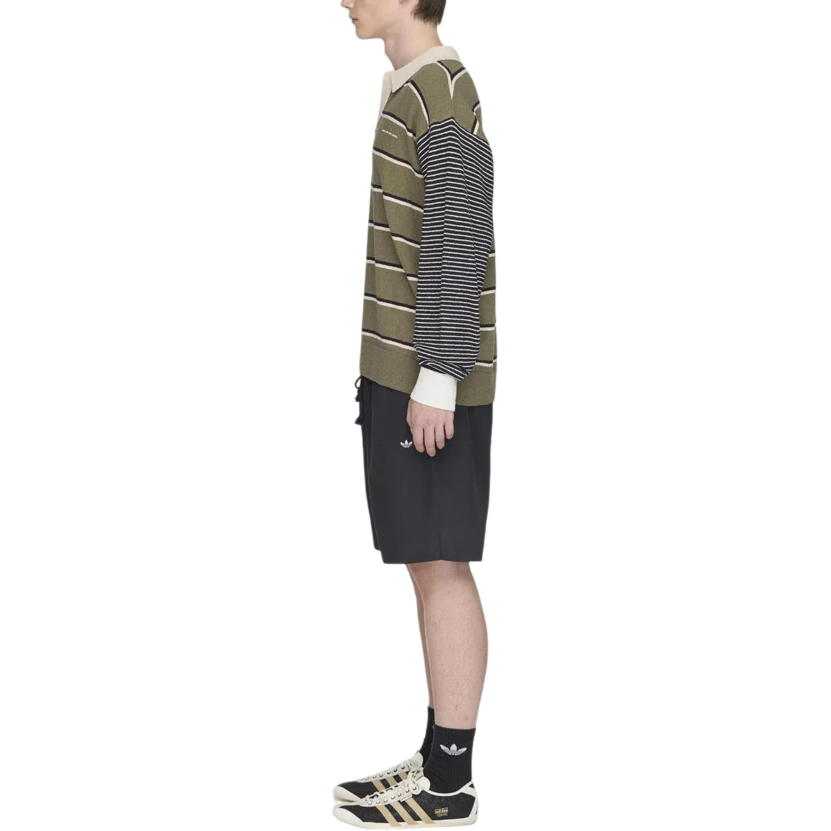 adidas x SFTM 007 Long-Sleeve T-Shirt Asia Sizing 'Olive Strata Alumina Black' KS1343