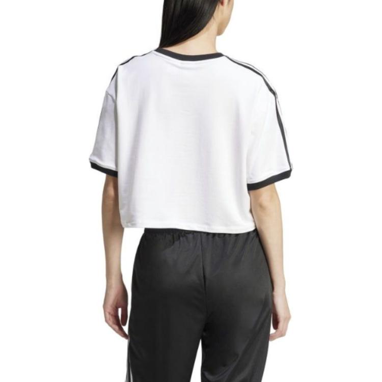 (WMNS) adidas 3s Loose Crop Top Asia Sizing 'White' JC8150