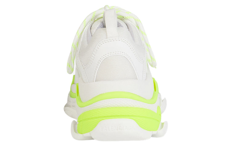 (WMNS) Balenciaga Triple S Sneakers 'White Fluorescent Yellow' 524039W2CA37390