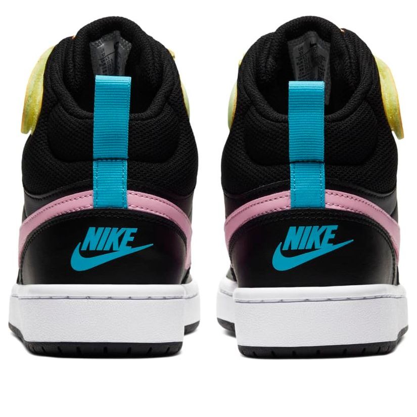 (GS) Nike Court Borough Mid 2 'Black Pink Blue Fury' CD7782-002