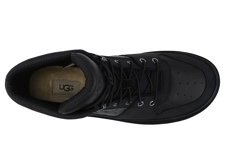 UGG Highland Sport Hiker Mid High Top Fleece Lined Black 1112384-BTNL