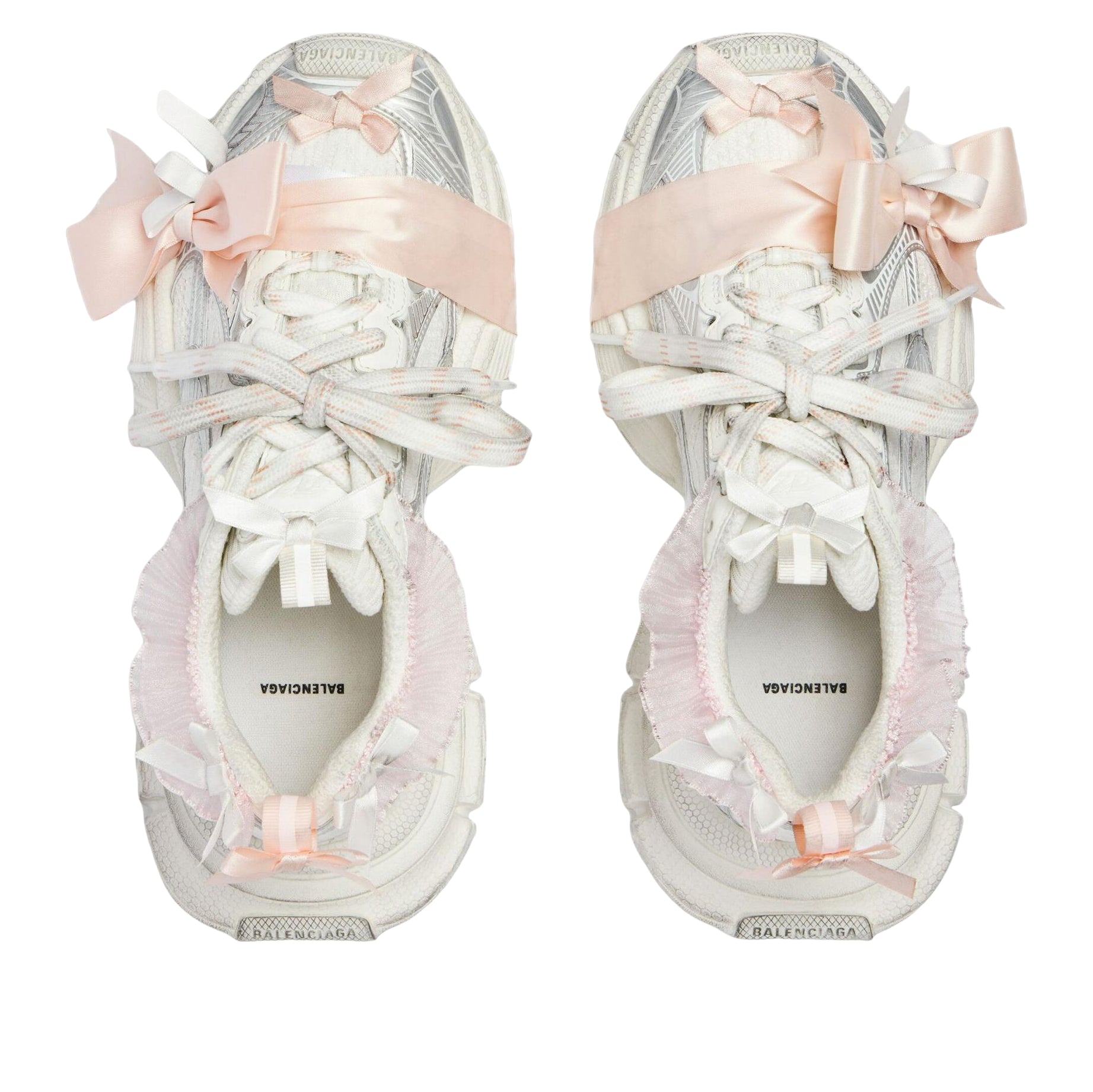 (WMNS) Balenciaga 3XL Lace Sneaker 'White Light Pink' 832994WXLMC9050