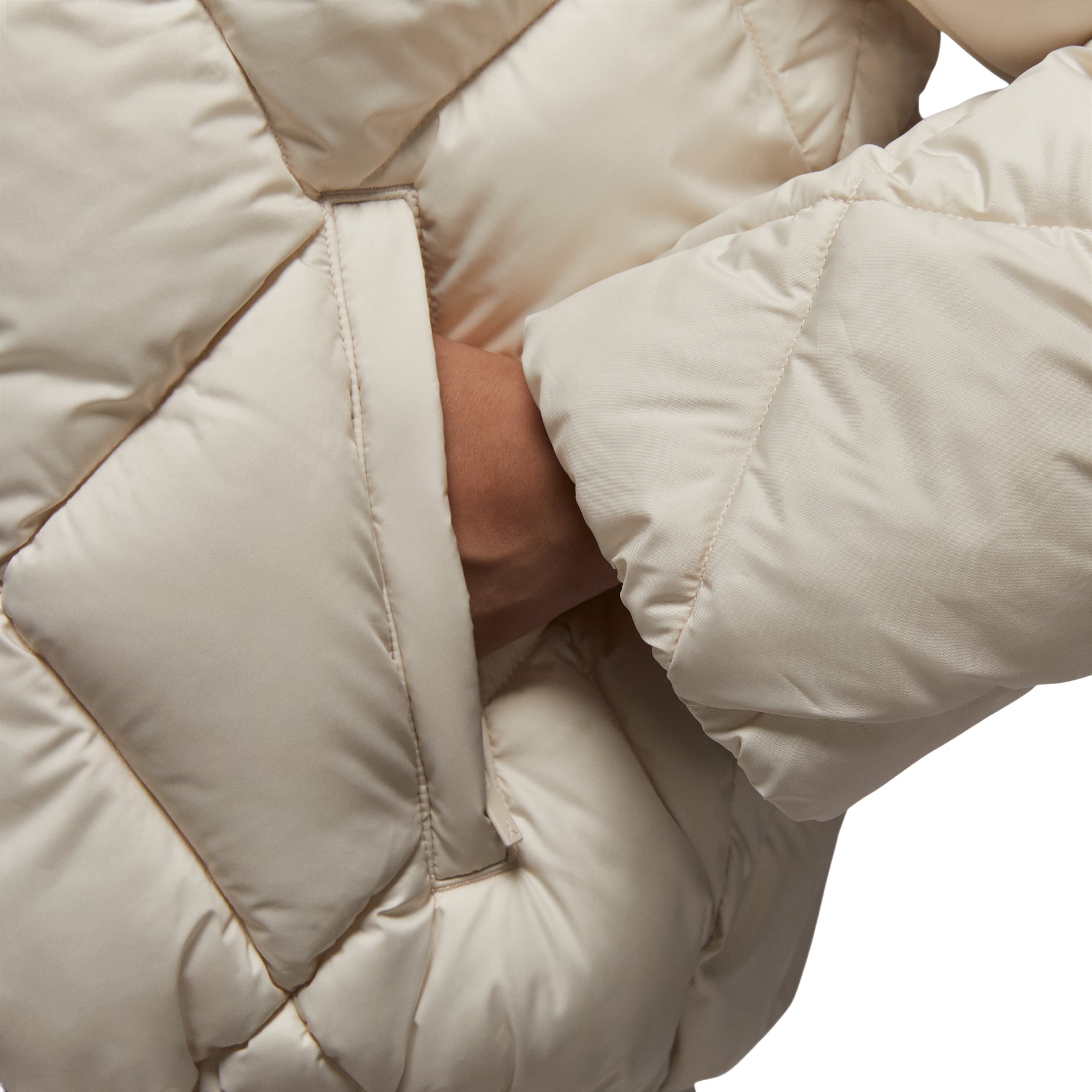 (WMNS) Air Jordan Brooklyn Quilted Puffer Jacket 'Light Orewood Brown' HV0418-104
