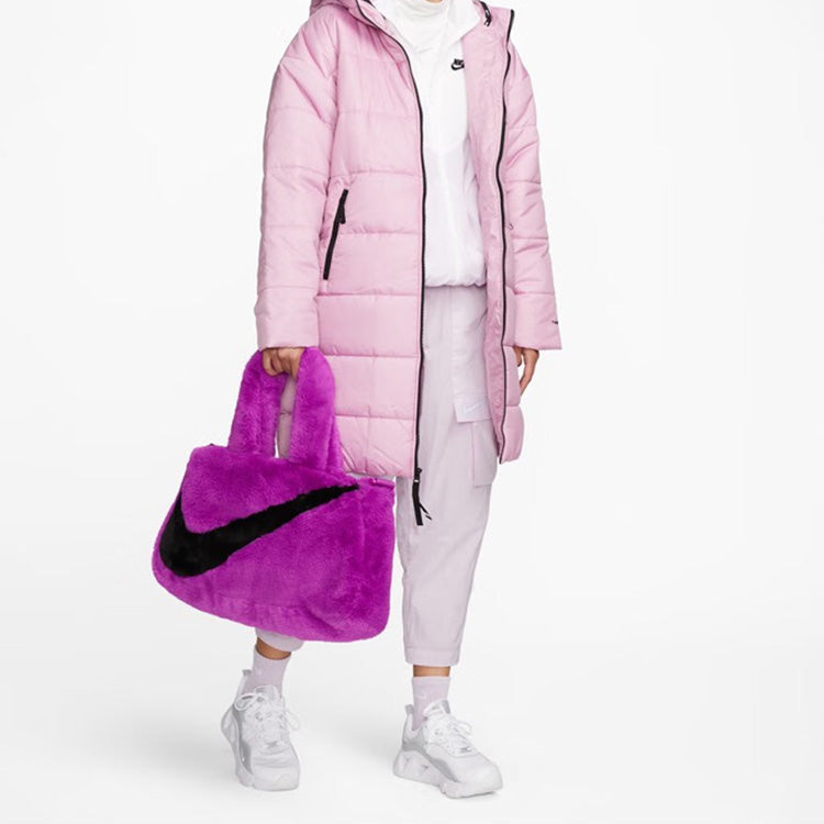 Nike NSW Faux Fur Tote Bag 'Vivid Purple Black' DQ5804-551
