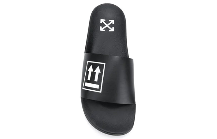 Off-White Sliders 'Double Arrows - Black White' OMIA088E19C220531001
