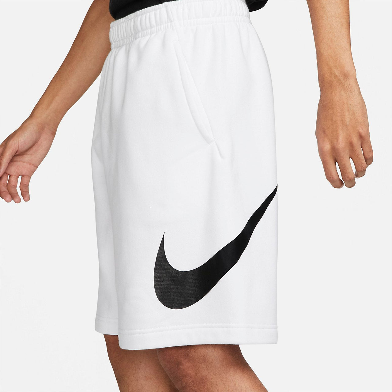 Nike Sportswear Club Graphic Shorts 'White Black' BV2721-100