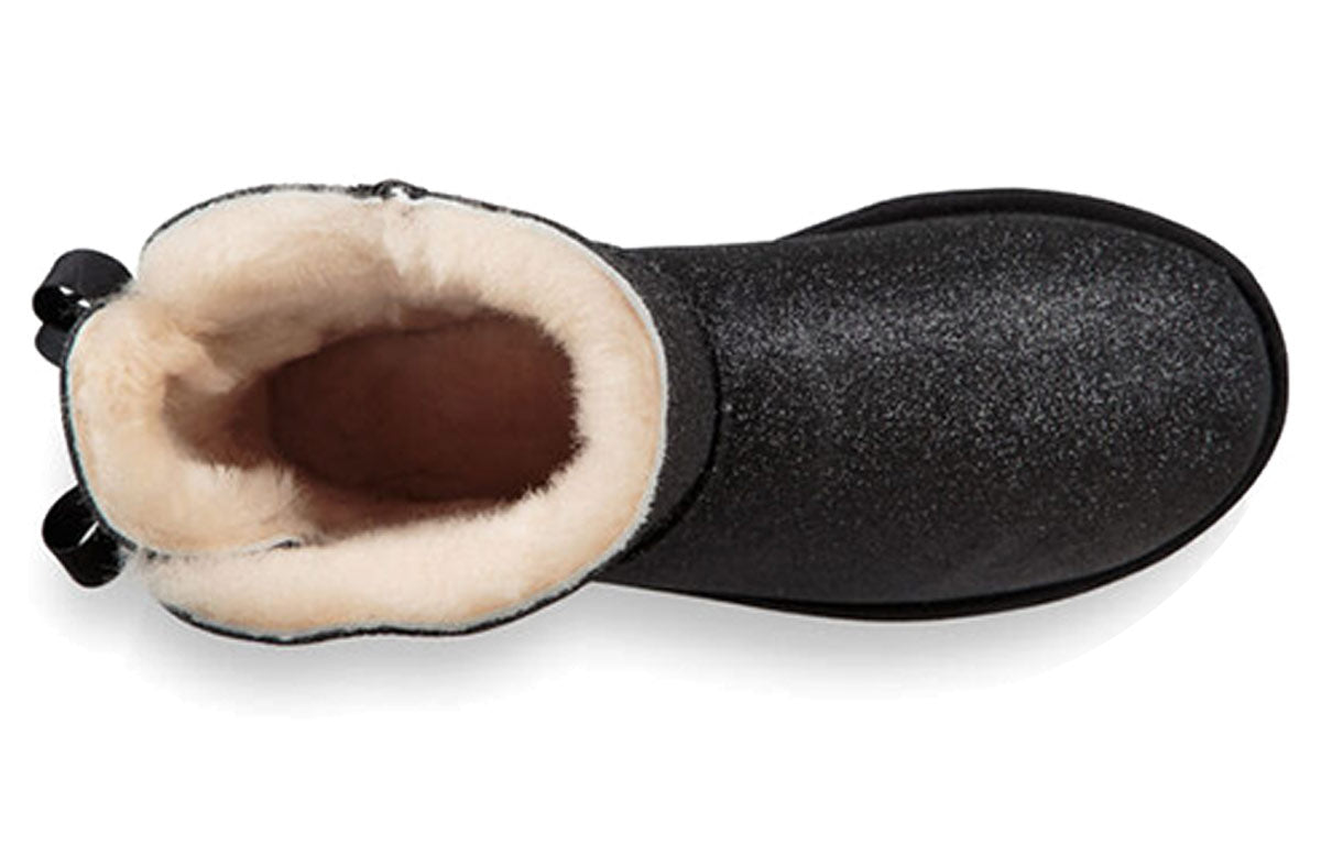 (WMNS) UGG Mini Bailey Bow Sparkle 'Black' 1100053-BLK