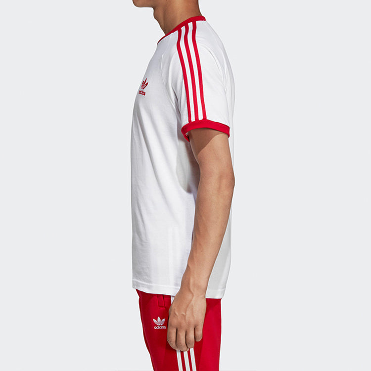 adidas originals Logo Sports Round Neck Short Sleeve White DY1533