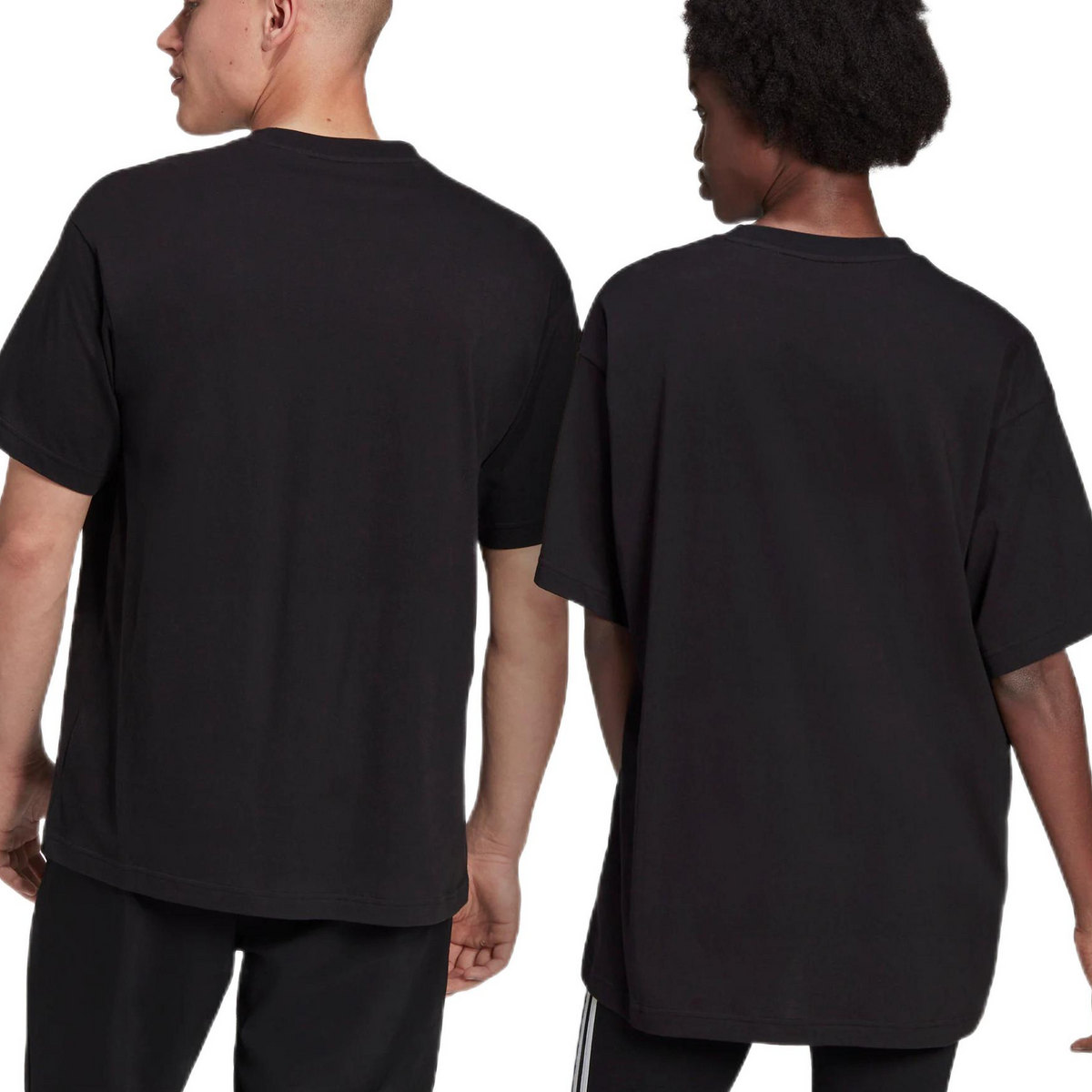 adidas M Sl T Solid Color Logo Casual Sports Short Sleeve Couple Style Black HE4387