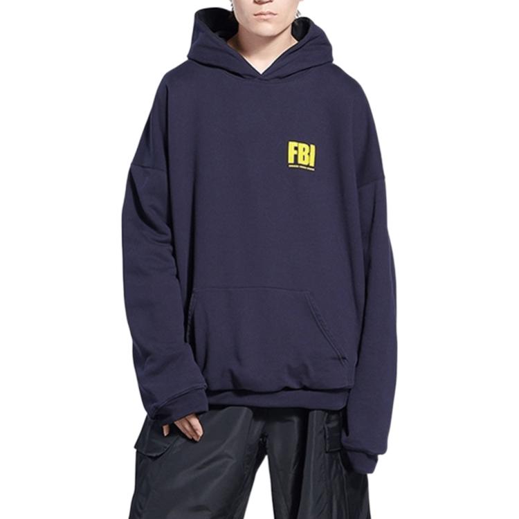 Balenciaga Year Of The Tiger FBI Revesible Hoodie 'Navy' 681472TLVM44084
