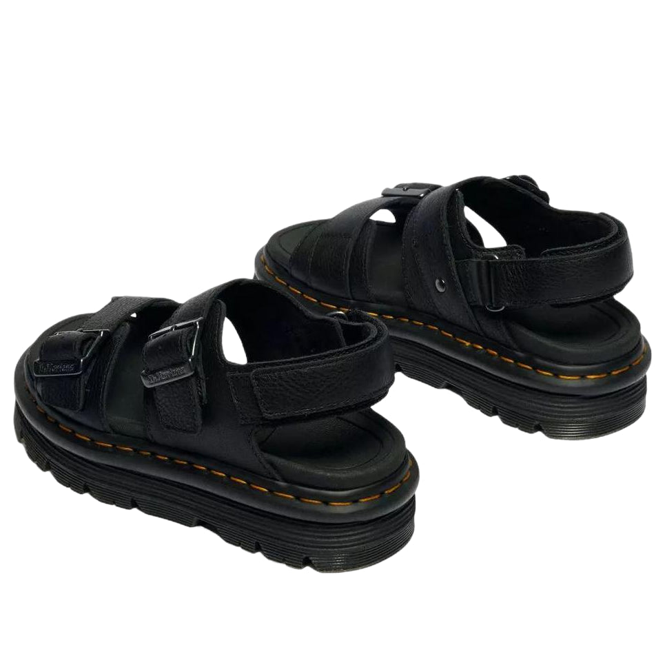Dr. Martens Zebzag Pisa Leather Platform Sandals 'Black' 43398001