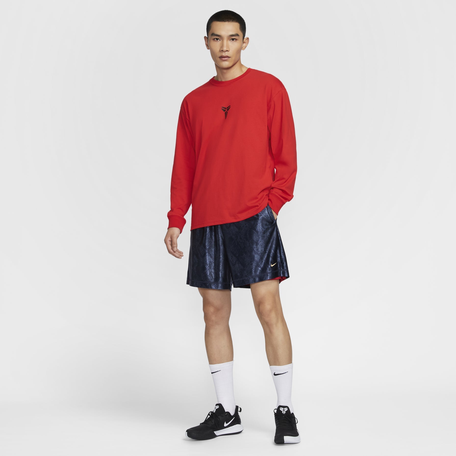 Nike Kobe Long-Sleeve T-Shirt Asia Sizing 'Year of Mamba Red' IB0242-657