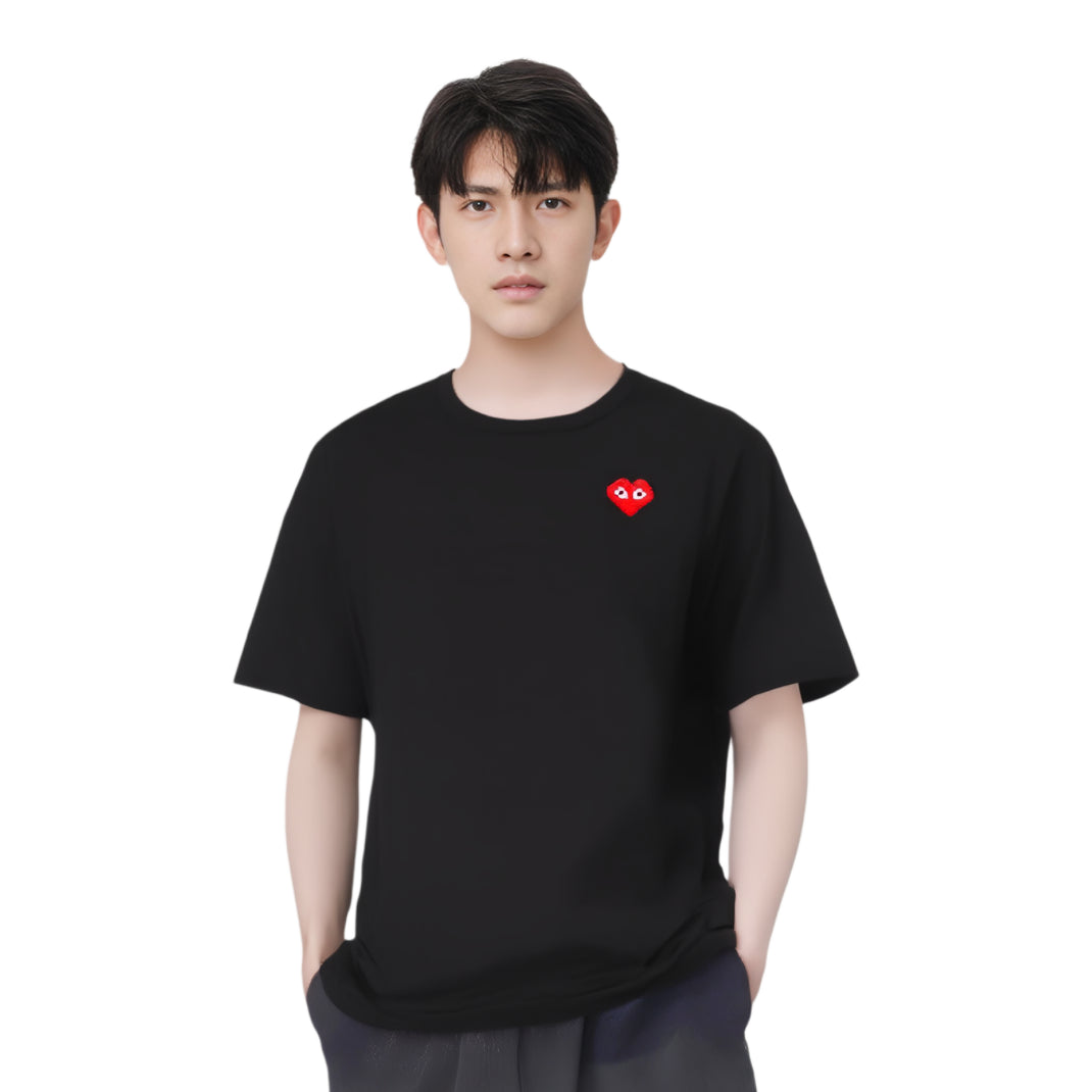 (WMNS) COMME des GARCONS PLAY FW25 x Invader Heart T-Shirt 'Black' AZ-T321-051-1