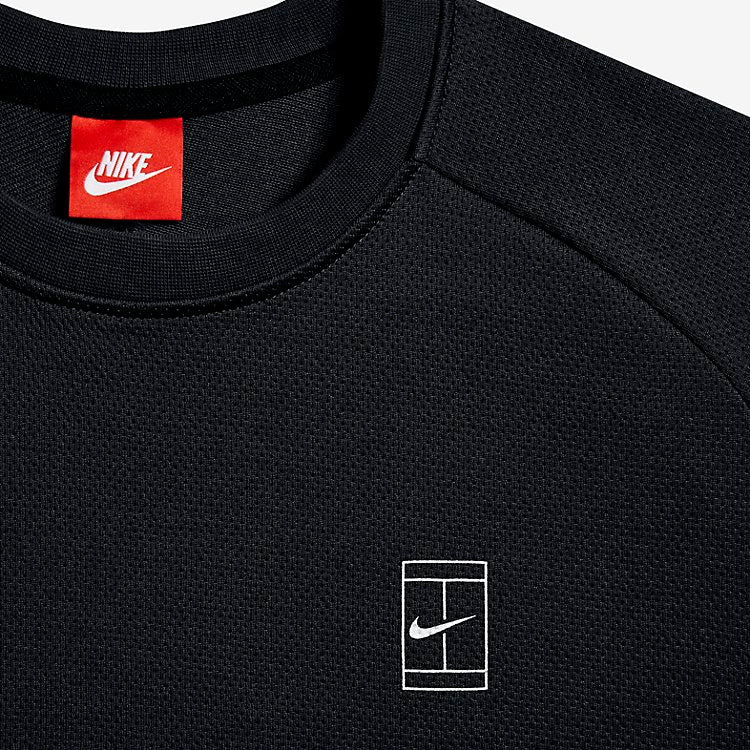 Nike Court Fleece Crew 'Black White' 744010-010