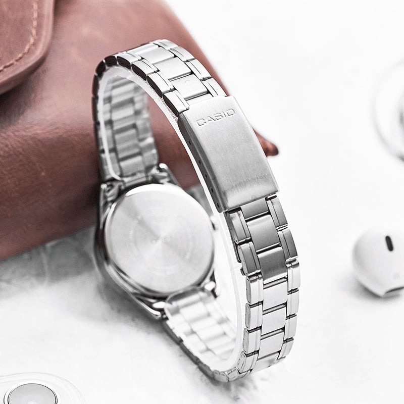CASIO Quartz Waterproof Stainless Steel Strap Silver Analog LTP-V005D-2B