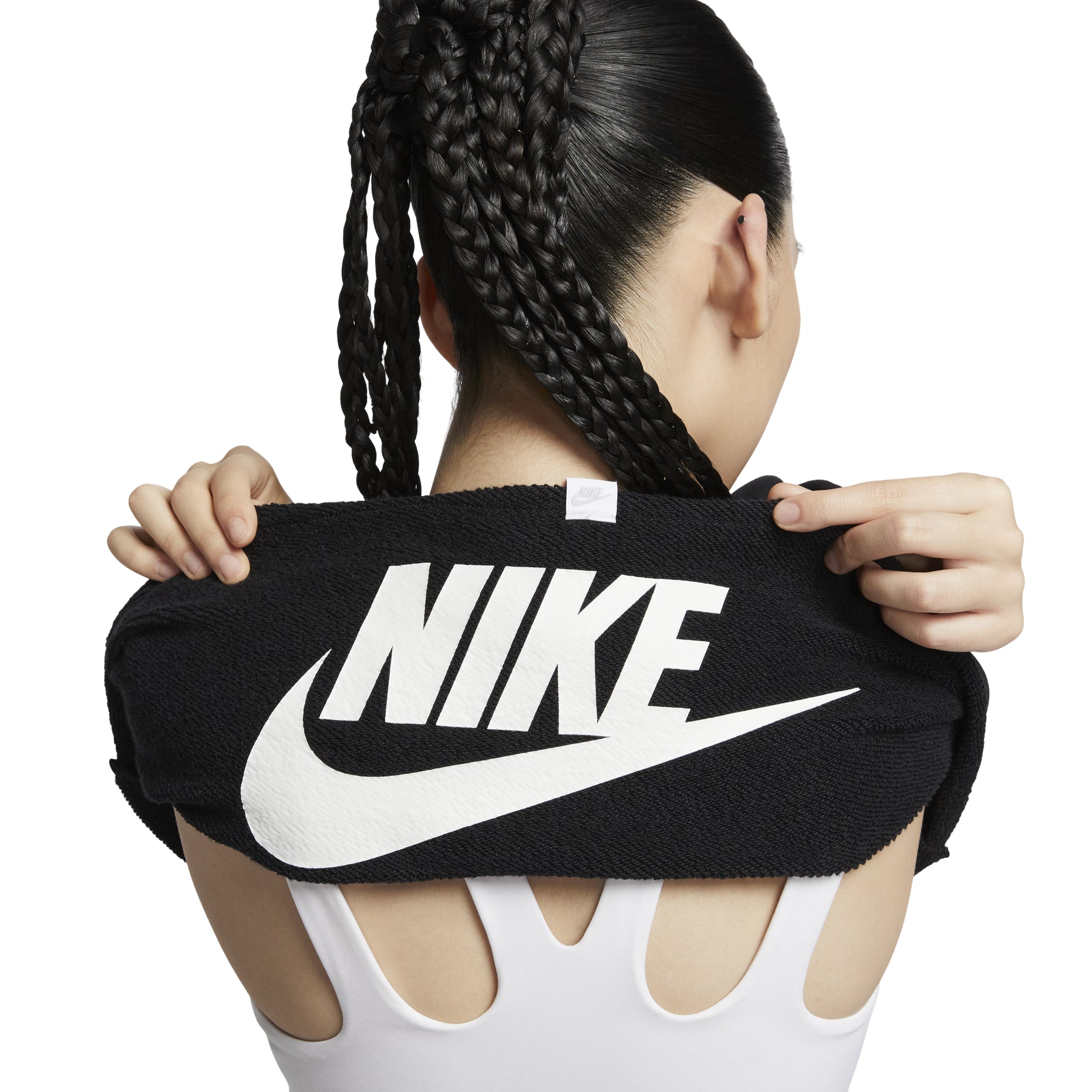 (WMNS) Nike Sportswear Oversized French Terry Shrug Asia Sizing 'Black' FV7510-010