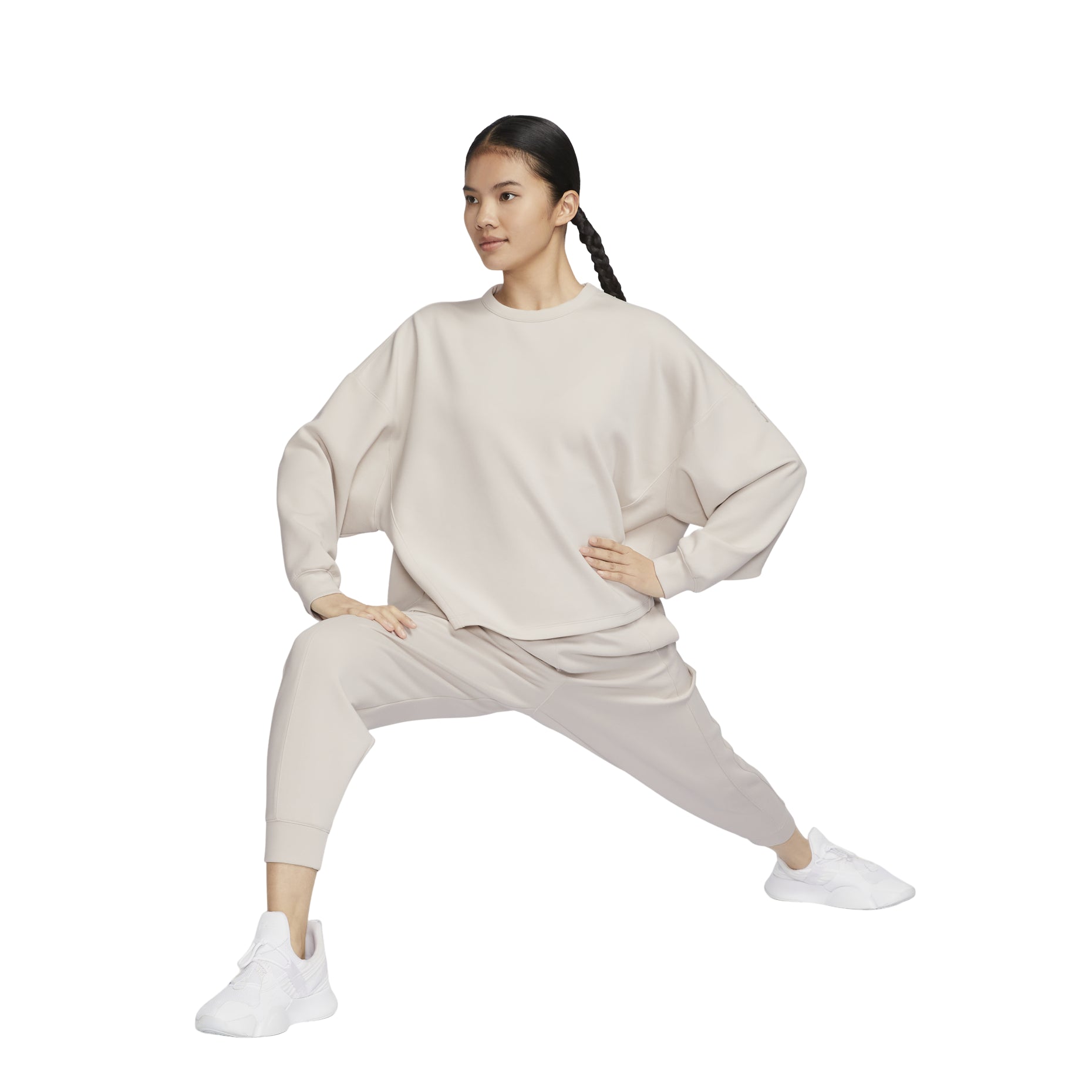 (WMNS) Nike 24.7 ImpossiblySoft Dri-FIT Wide Crew T-Shirt Loose Fit 'Light Orewood Brown' HQ8194-104
