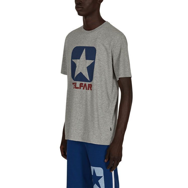 Converse x TELFAR Crossover Basketball Sports Printing Round Neck Short Sleeve Couple Style Gray 10022844-A02