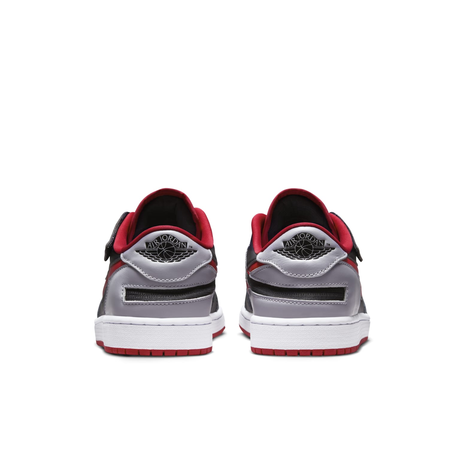 Air Jordan 1 Low FlyEase 'Black Cement Fire Red' DM1206-006