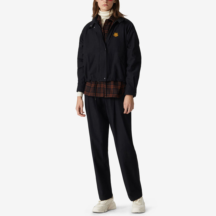 KENZO Tiger Head Embroidered Long Sleeves Jacket Black FA62BL1215AI-99