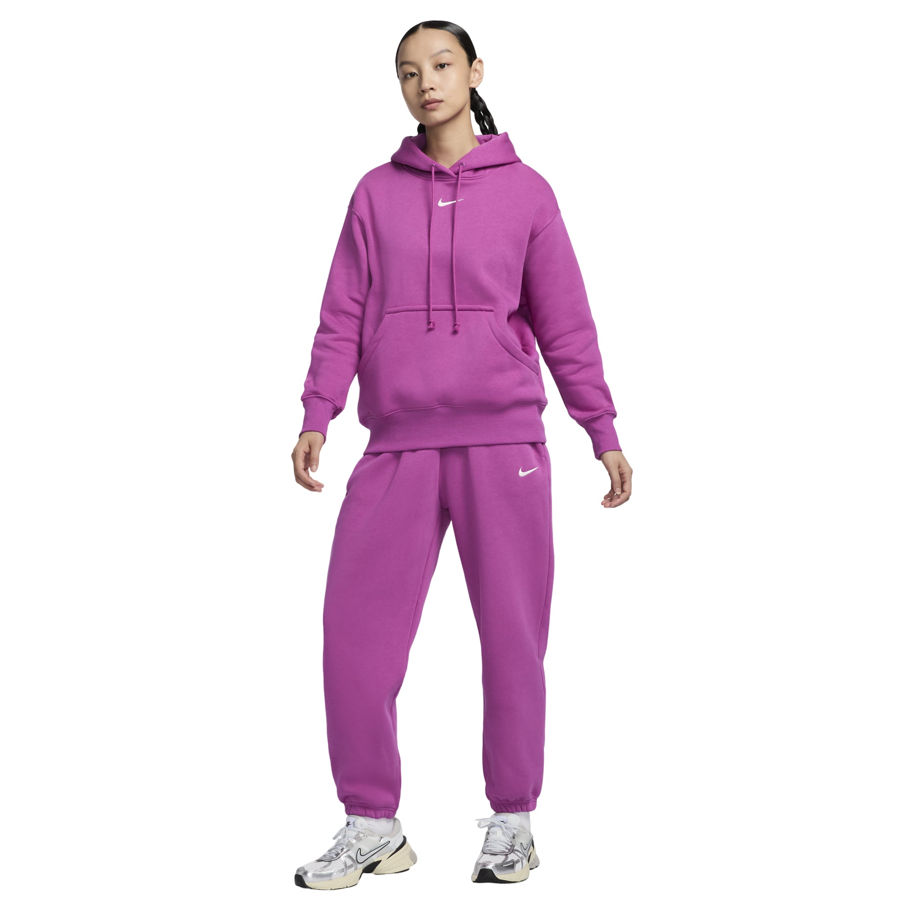 (WMNS) Nike Sportswear Phoenix Fleece High-Waisted Pants 'Hot Fuchsia' FZ5997-518