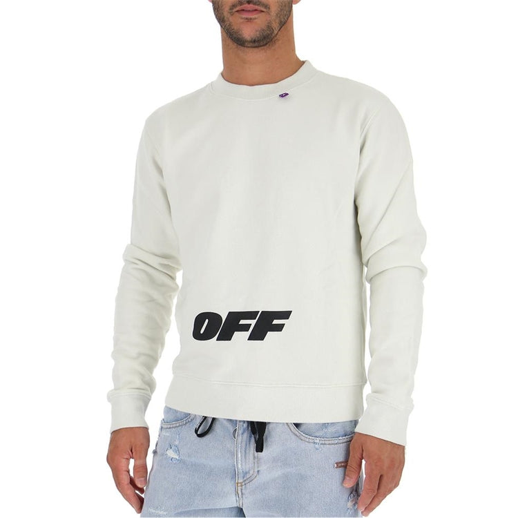 Off-White logo Printing Pullover Round Neck Version White OMBA025E18192003-210