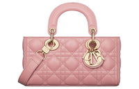 DIOR Lady D Joy Sheepskin Lady Dior Bag, Portable Crossbody Bag, Shoulder Bag Small Size Women's Pink
