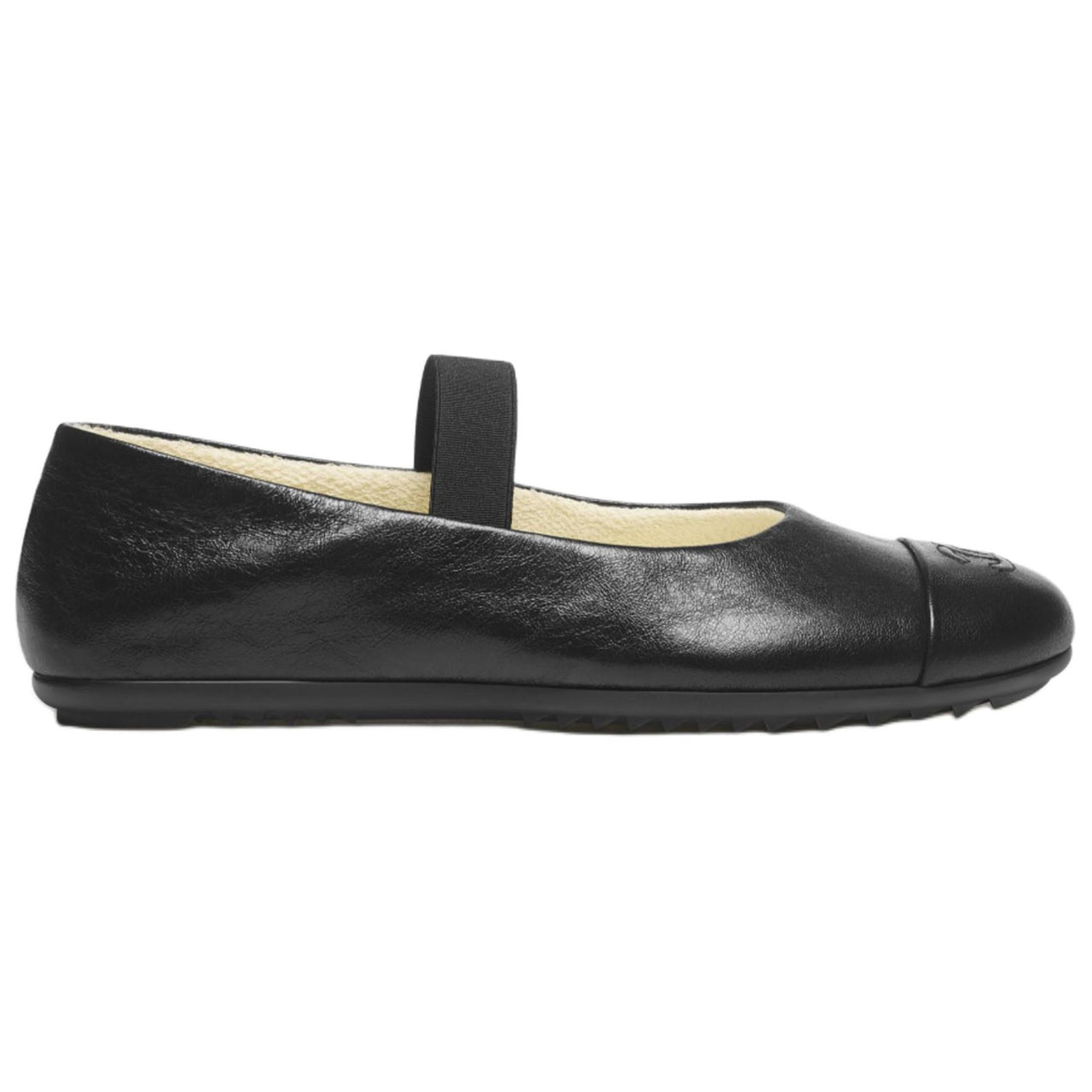 CHANEL Flat Mary Jane Shoes Women's Black
