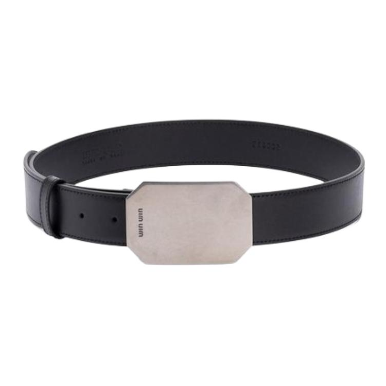 MIU MIU Logo Engraved Buckle Fastened Belt