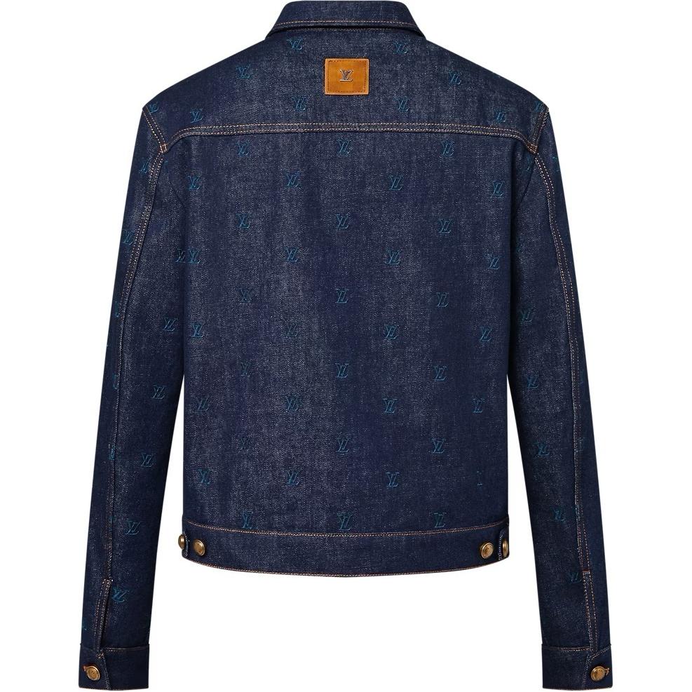 LOUIS VUITTON Lv Blason Embroidered Denim Blouson