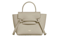 CELINE Belt Grained Calfskin Catfish Bag Handbag, Shoulder Bag, Crossbody Bag Women's Gray Green