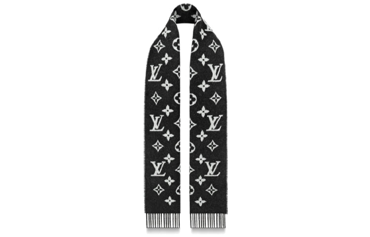 LOUIS VUITTON Knit Scarves Unisex Black
