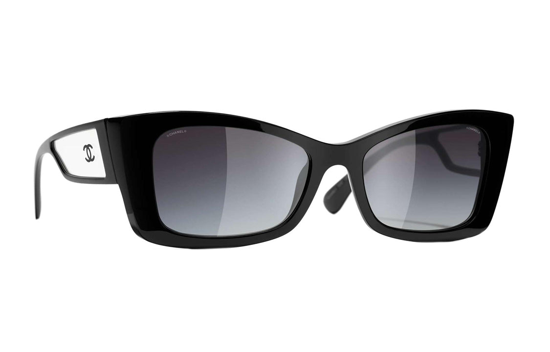 CHANEL Irregular Shape Sunglass Women's