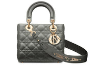 DIOR Lady Dior Sheepskin Dior Bag Shoulder Bag Crossbody Bag Women's Gray
