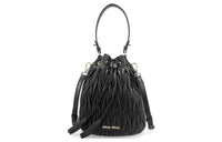MIU MIU Sheepskin Bucket Bag Handbag Shoulder Bag Crossbody Bag Women's Black