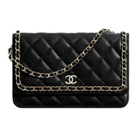 CHANEL 19Bag Lambskin Mouth Cover Bag Chain Bag Shoulder Bag Women's Black