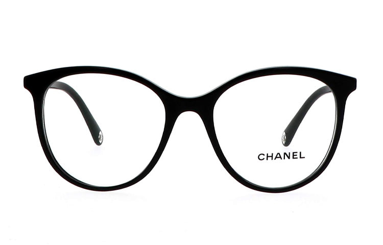 CHANEL Plate Frame Oval Eyeglass Frames Unisex
