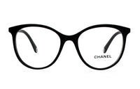 CHANEL Plate Frame Oval Eyeglass Frames Unisex