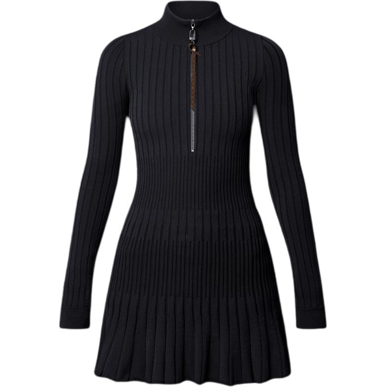 LOUIS VUITTON Long-Sleeved Rib-Knit Dress