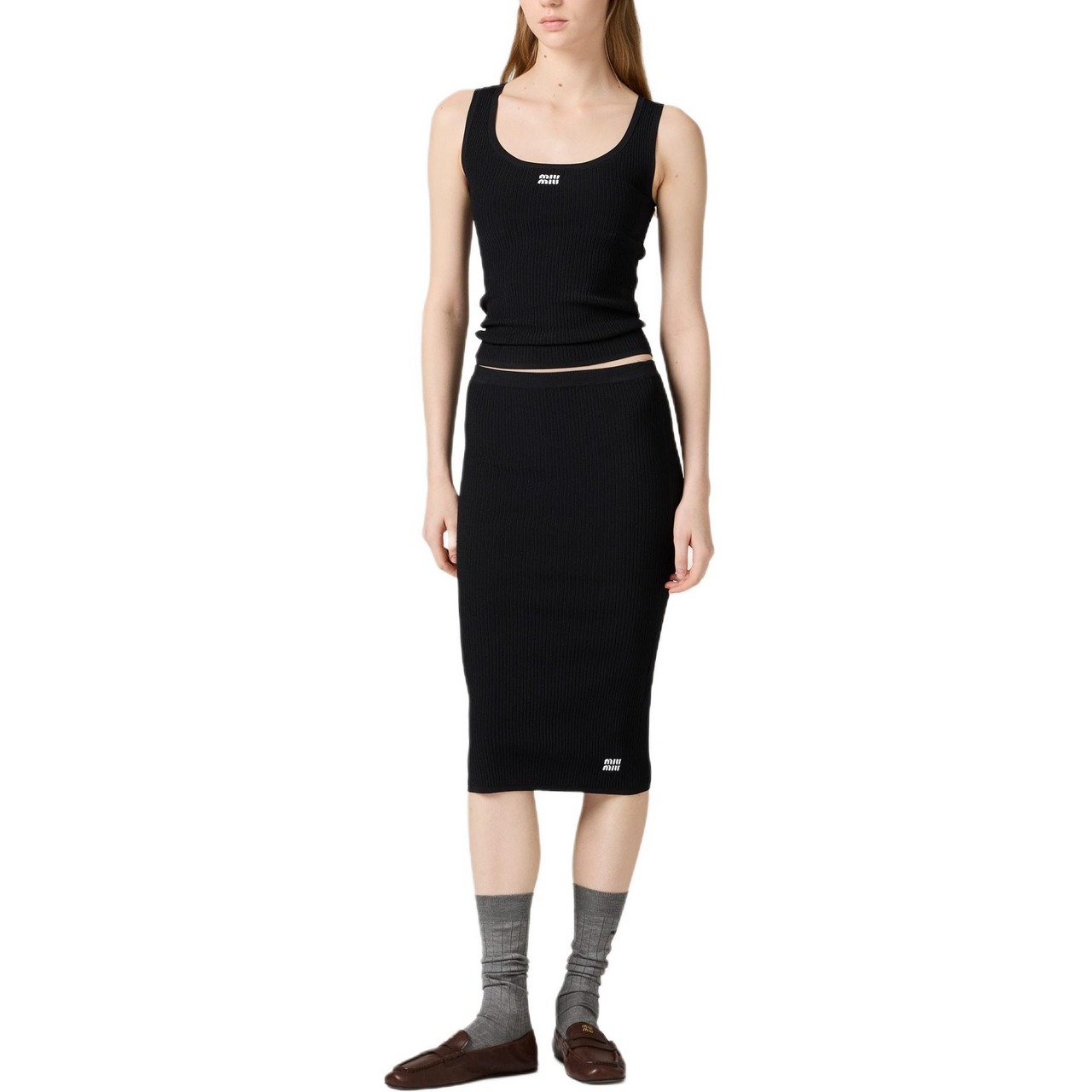 MIU MIU Viscose Skirt 'Black'