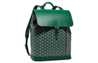 GOYARD Alpin Canvas With Leather Backpack Medium Size Unisex Green