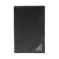 PRADA Calfskin Card Holder Men's Black