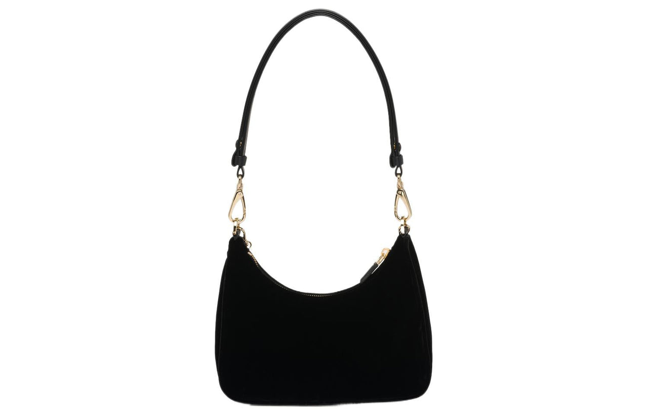 PRADA Leather Handbag Shoulder Bag Women's Black