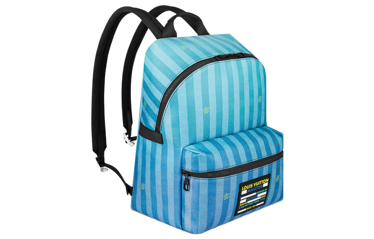 LOUIS VUITTON Discovery Backpack Damier Stripes Gradient Blue