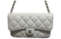 CHANEL WOC Calfskin Mouth Cover Bag Crossbody Bag Women's White