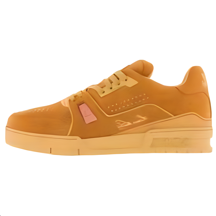 LOUIS VUITTON Trainer Low-Top Skateboard Shoes Men's Orange