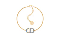 DIOR Metal Crystal Bracelets Women's Gold