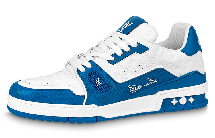 LOUIS VUITTON Trainer Low Top Stylish Skateboarding Shoes Men's Blue