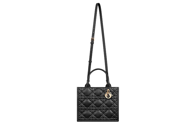 DIOR BookTote Cow Leather Tote Bag, Shopping Bag, Shoulder Bag, Crossbody Bag, Handbag Trumpets Women's Black