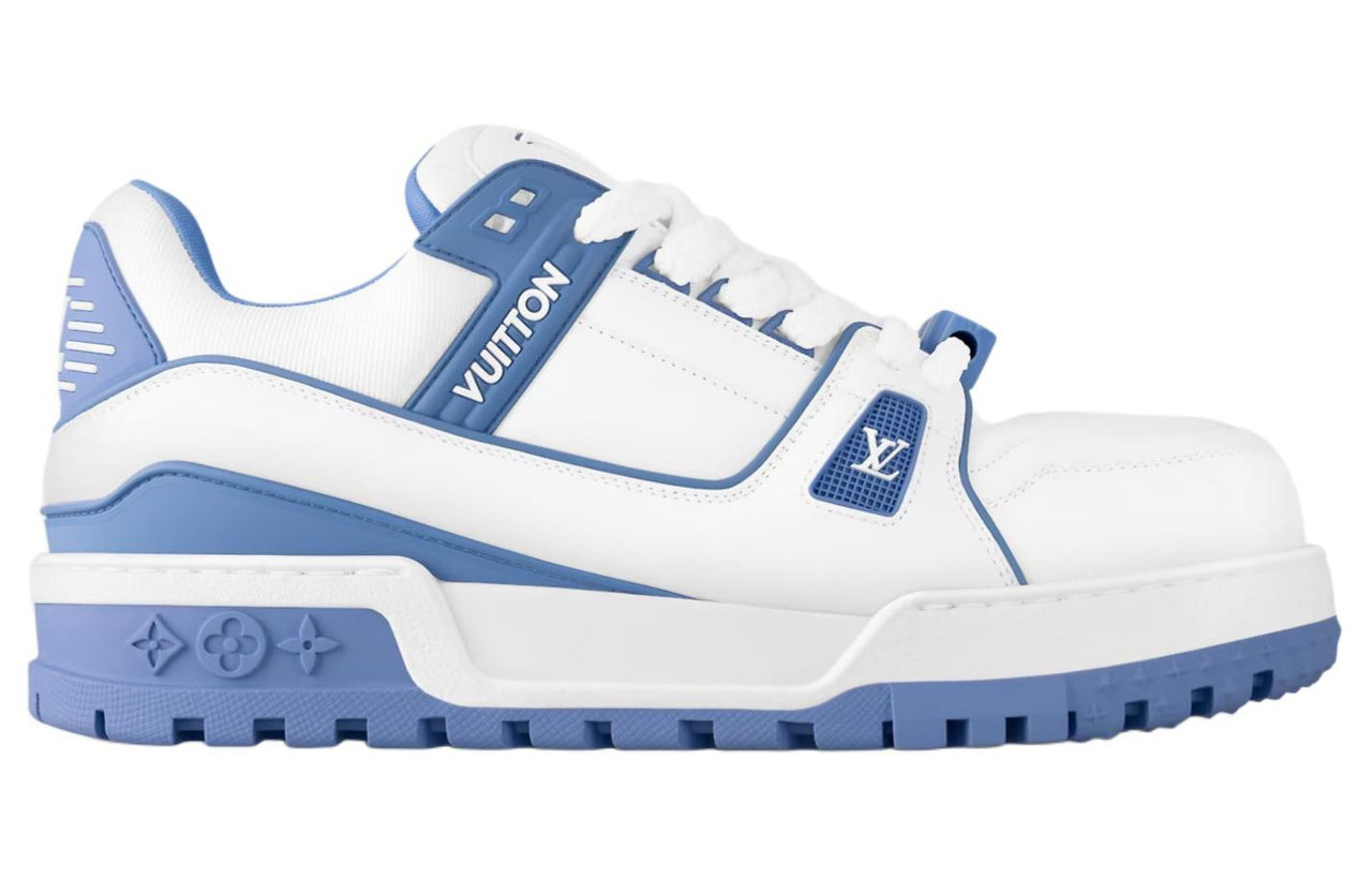 LOUIS VUITTON Trainer Maxi Little Jigglypuff Low Top Skateboard Shoes Unisex White Blue